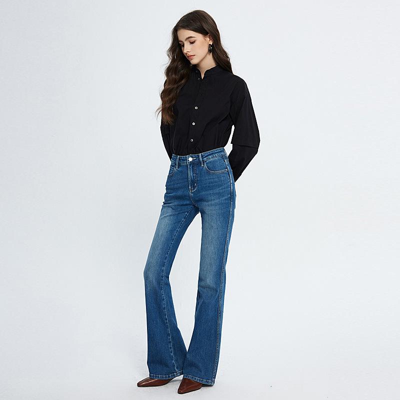 Jeans |  Le jean évasé Genevieve indigo moyen Jeans Femme