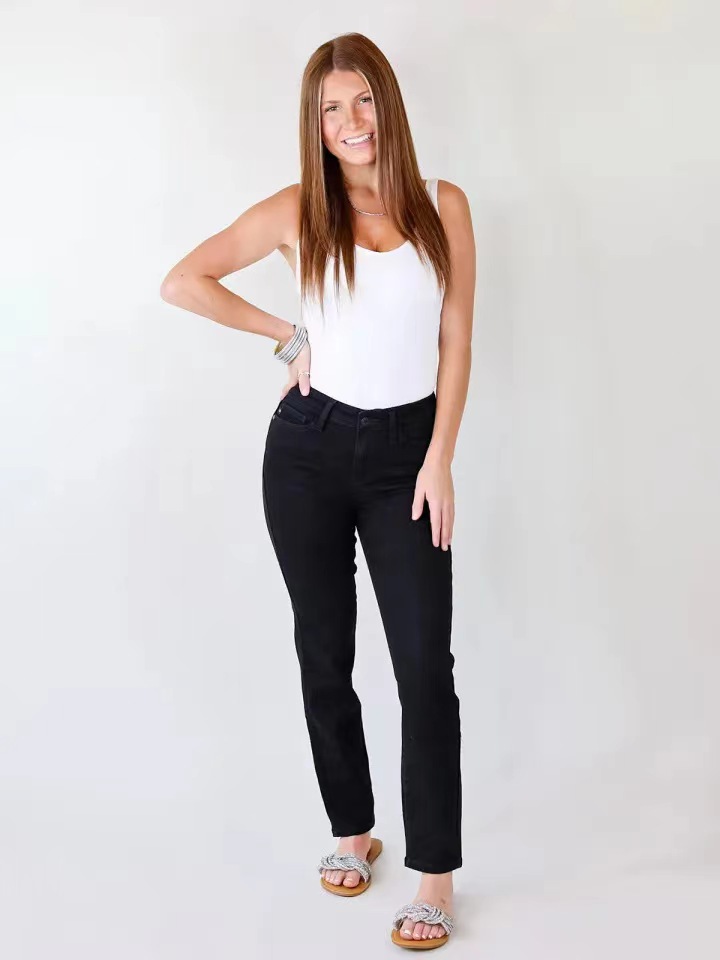 Jeans |  Le jean droit Chloe noir Jeans Femme