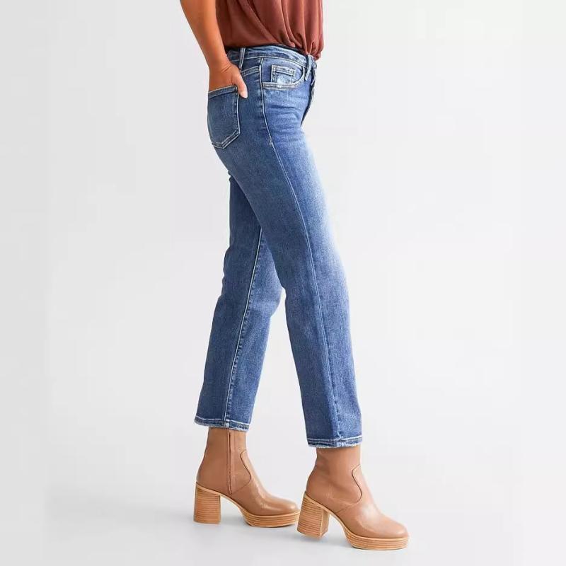 Jeans |  Le jean droit Soho indigo moyen Jeans Femme