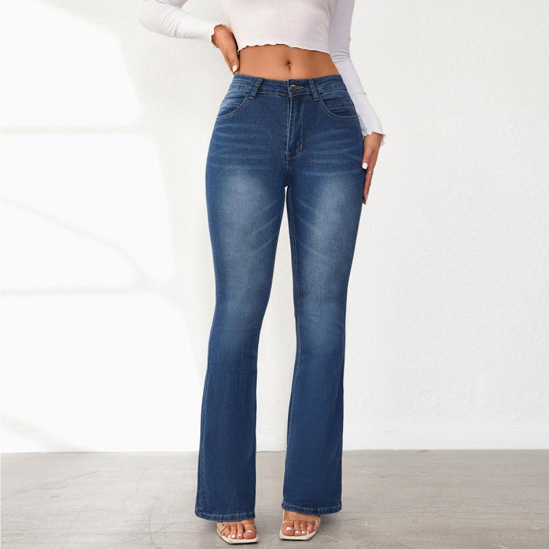 Jeans |  Le jean semi-évasé Kimmie indigo moyen Jeans Femme