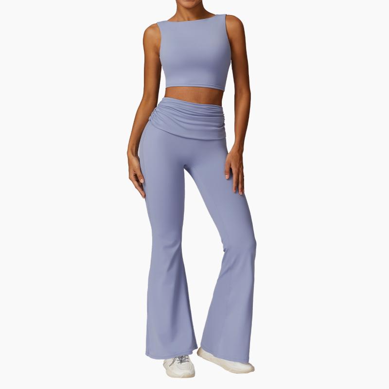 Pantalons |  Le pantalon semi-évasé taille repliée Pantalons Femme