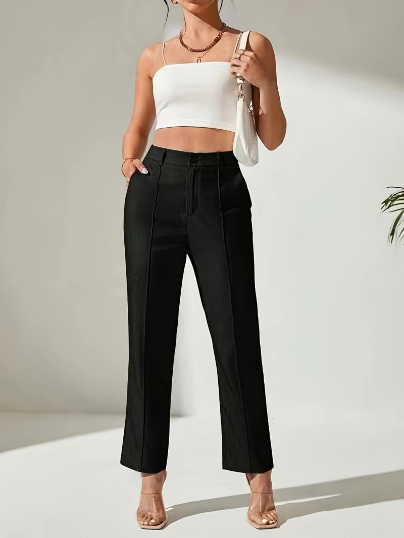 Pantalons |  Le pantalon souple jambe droite écourtée Pantalons Femme