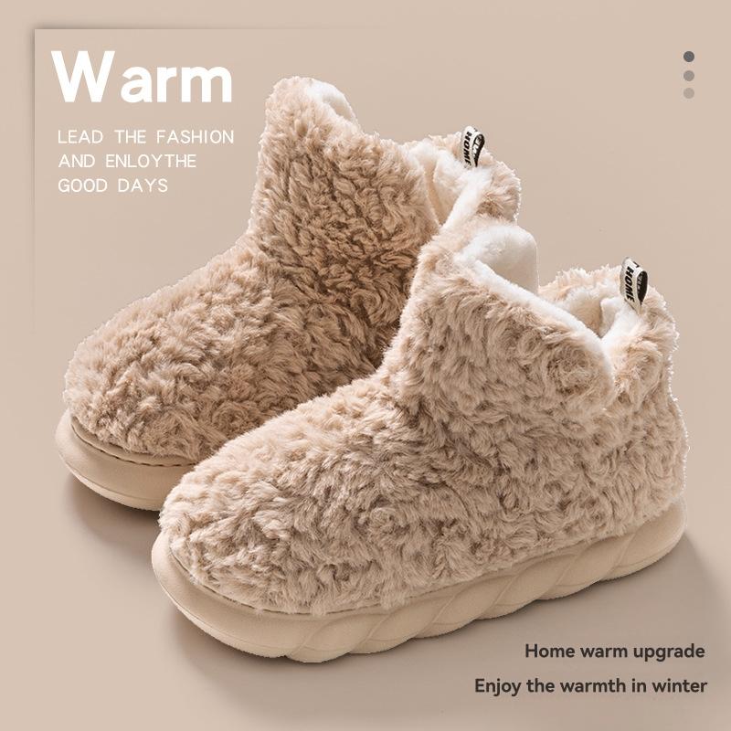 Pantoufles |  La pantoufle bottillon douce peluche Chaussures Femme