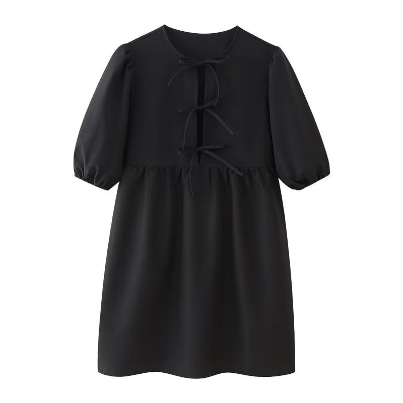 Robes |  La minirobe popeline taille basque Robes Femme