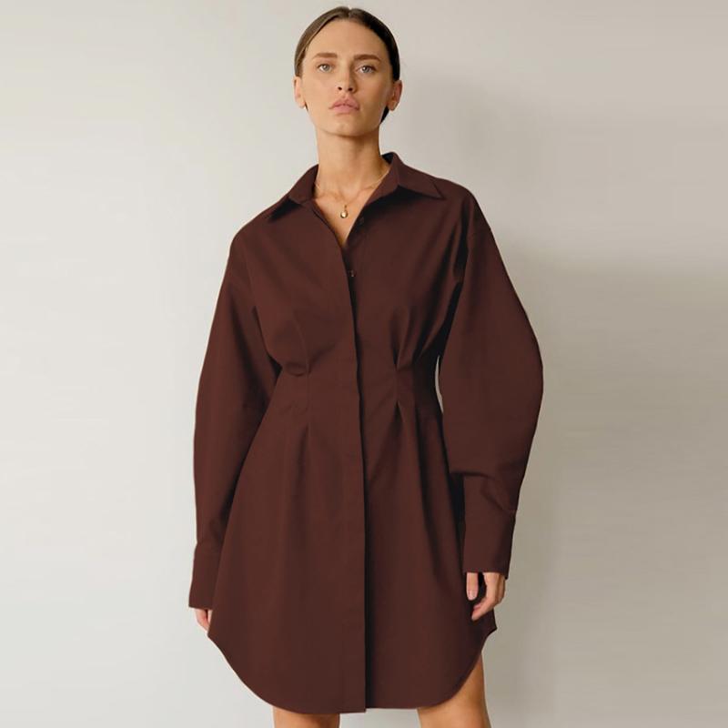 Robes |  La robe chemise taille ajustée Robes Femme