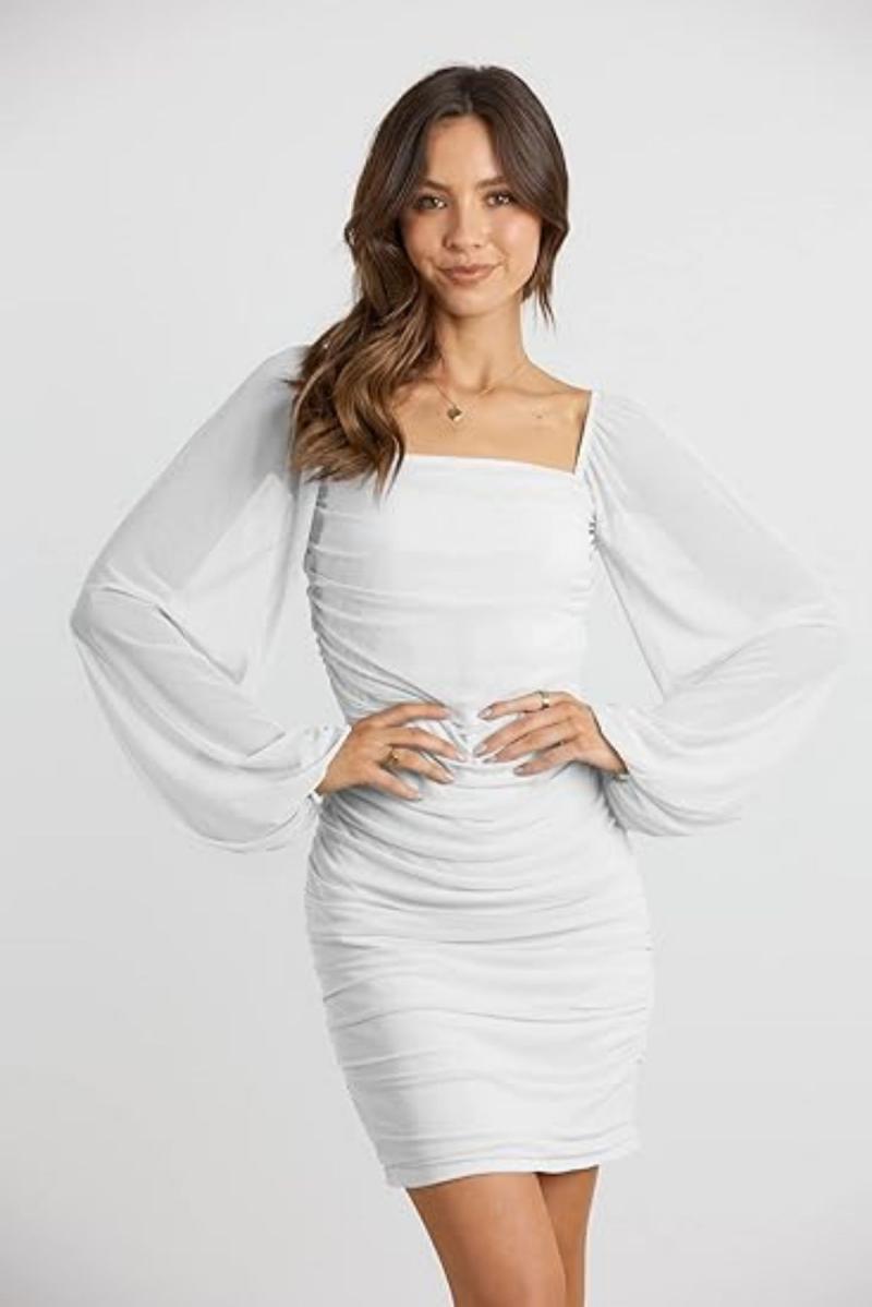 Robes |  La robe chiffon manches transparentes Robes Femme