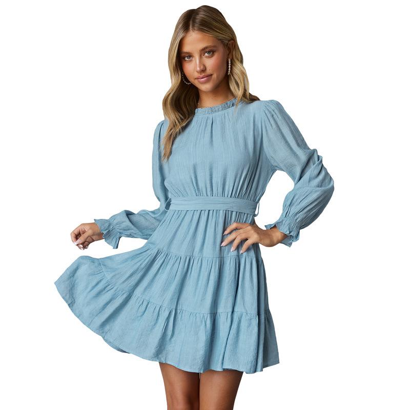 Robes |  La robe denim fluide col frison Robes Femme