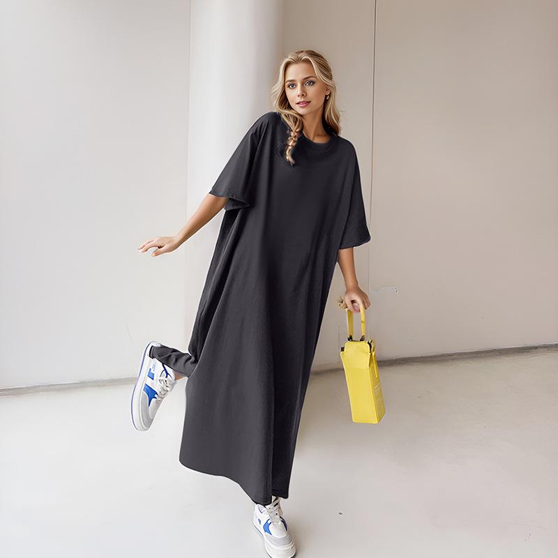 Robes |  La robe t-shirt maxi coton-chanvre Lammhult Robes Femme